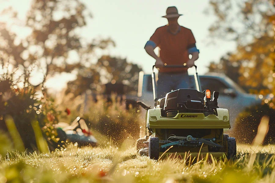 electric start lawn mowers