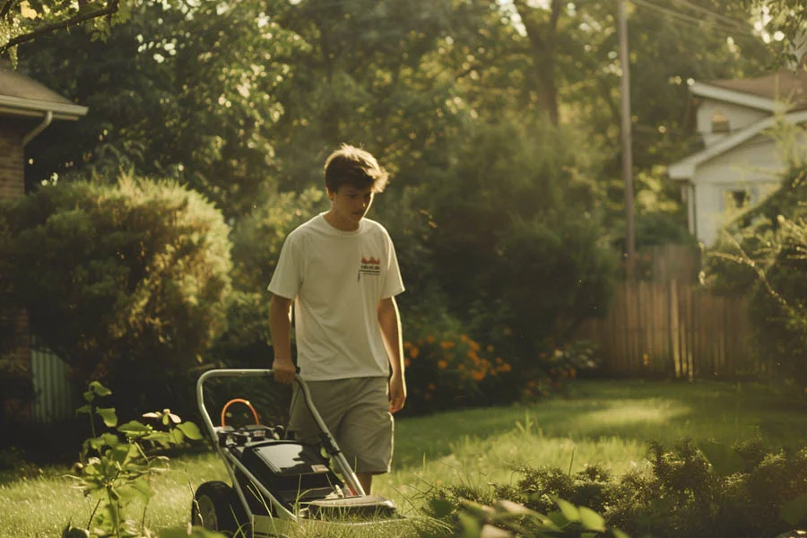 lawn mowing machine